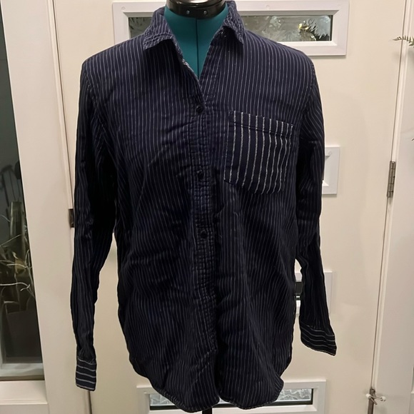 Madewell Pin Stripe Shirt - Picture 10 of 15